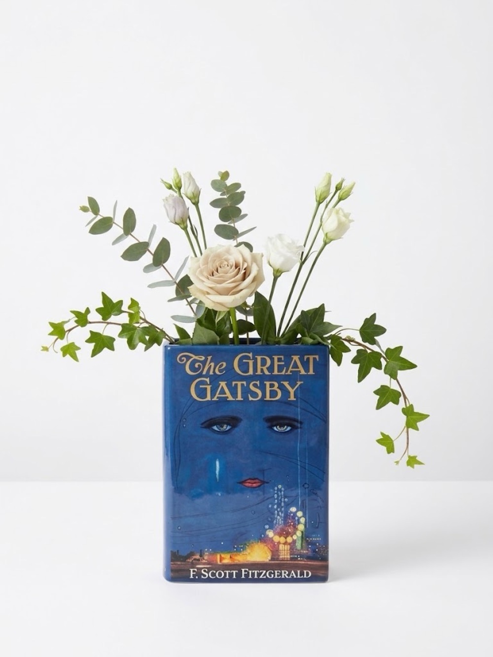 The Great Gatsby Ceramic Book Shaped Vase F Scott Fitzgerald